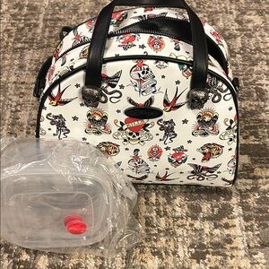 New Tattoo Print Dome Handbag lunch tote or purse.